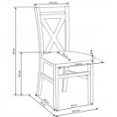 Стул HALMAR DARIUSZ темный орех/Lars 07